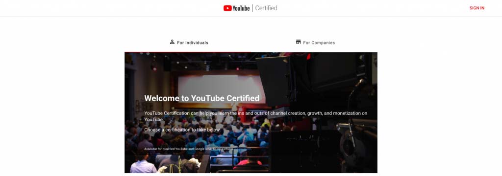 Youtube certfication